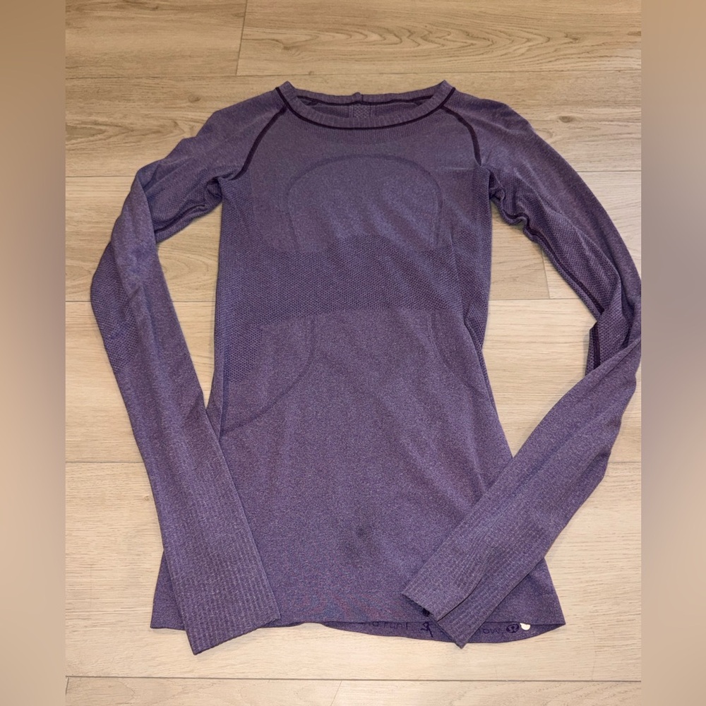 ✨ RARE Lululemon OG Swiftly Tech LS 1.0 Heathered Purple 4